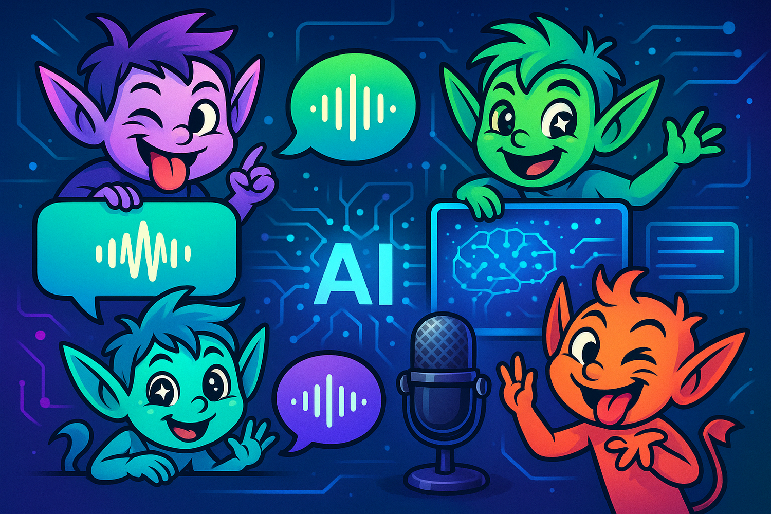 Create mischievous, playful character voices with advanced AI technology. Perfect for entertainment, storytelling, and creative content.